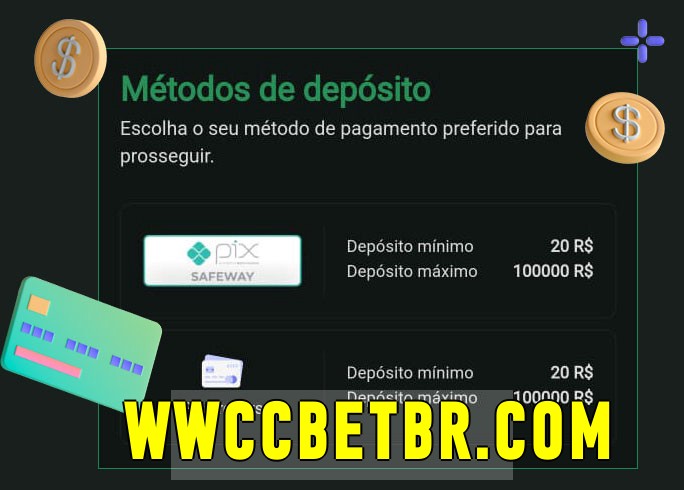 O cassino wwccbet.com bet oferece uma grande variedade de métodos de pagamento